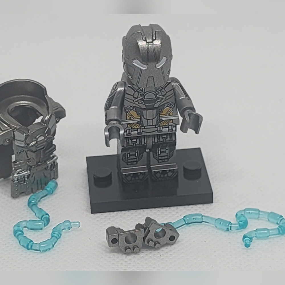 Silver custon lego iron man wiplash complete uniform CQ03-M4 mini figure - Picture 6 of 10
